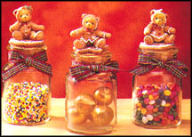Gingerbear Glass Jars/cork  #352640