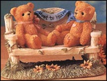 Two Bears On Bench - Heart To Heart  #CRT240