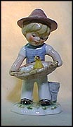Boy Carrying Eggs  #11287-13  Tmk 6 - Goebel