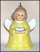 2008 Angel With Song Book - Yellow  Tmk: None
