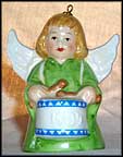 1984 Angel With Drum - Green  Tmk: None
