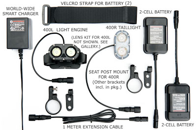 400L Road Rider's Experience headlight and taillight