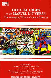 AVENGERS THOR CAPTAIN AMERICA OFFICIAL INDEX OF MARVEL UNIVERSE #10