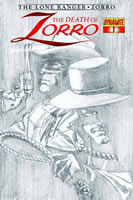 DEATH OF ZORRO #1 (1:25 ROSS B&W INCENTIVE COVER)