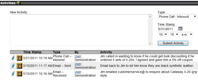 crm activities