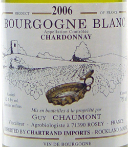 2006 <br>Bourgogne  <br>Chardonnay<br>Guy Chaumont<BR><BR><FONT COLOR=RED>Delicious Vintage!!
