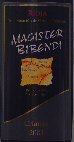 2001<br>Rioja <br>Magister Bibendi <br>Navarrsotillo