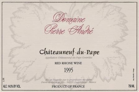2003 <br>Ch�teauneuf-du-Pape <br>Domaine <br>Pierre Andr�<br><br><font color=red>Hot Year, Hot Wine!