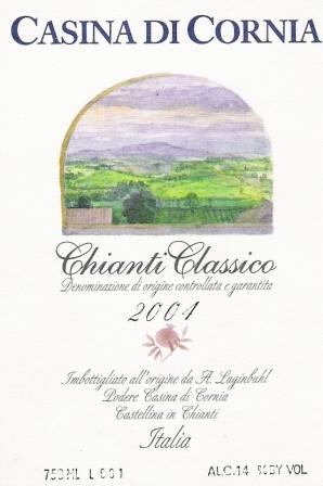 2004 <br>Chianti Classico <br> Casina di Cornia  <font color=red><br><br>87 Points (Wine & Spirits)