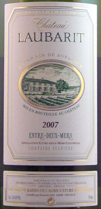 2007 <br>Entre-Deux-Mers <br><br>Chateau Laubarit