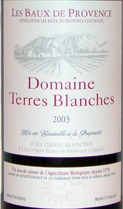 2003 <br>Les Baux <br>de Provence <br><br>Domaine <br>Terres Blanches