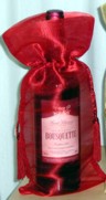 Organza Bottle Wrap with Tassels