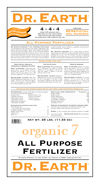 25lb Dr Earth Organic 7 All Purpose Fertilizer