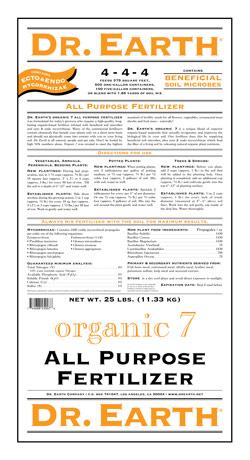 25lb Dr Earth Organic 7 All Purpose Fertilizer