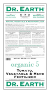 25lb Dr Earth Organic 5 Tomato, Vegetable & Herb Fertilzer