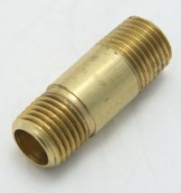 Brass Long Nipple 1-1/2 Long 1/4 Male Pipe Thead
