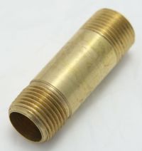 Brass Long Nipple 2 Long 3/8 Male Pipe Thread
