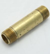 Brass Long Nipple 2-1/2 Long 3/8 Male Pipe Thread