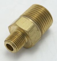 Brass Reducer 3/8 Male to 1/8 Male Pipe Thread