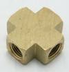 Brass Cross 1/4 Female Pipe Thread