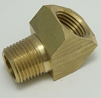 Brass Elbow, 45 Degree, Street Elbow, 1/2" Female to 1/2" Male Pipe Thread, 2214P-8-8
