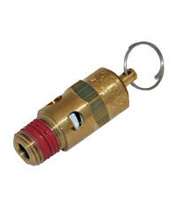 Air Safety Valve, 1/4 NPT, Preset Pressure Setting 125 PSI, Rated Flow @ Set Pressure 115 CFM