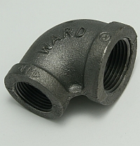 Black Pipe, 1" to 3/4" Elbow