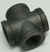 Black Pipe, 1" Cross