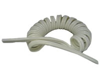 Air Hose, 2 Bonded Coiled Hose, 11 FT, Tube .375 OD X .245 ID, With 8" Tails