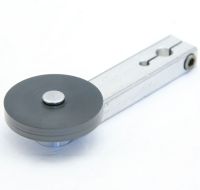 2.5 Inch Radius Limit SW. Arm Wheel is Nylon and 1.5 Dia.  .25 Width.