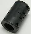 Coupler, 1-1/4" X 1-1/4" Bore, 2-1/16" OD, Rigid Two-Piece Clamp-on Shaft Coupling Steel With Keyway