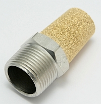 Air, Muffler, 3/4 Thread, Bronze Screen