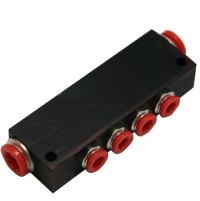 Air, Manifold, Poly-Matic, 3/8" tube O.D. - 1/4" tube O.D
