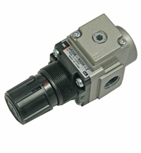 1/4 MINI REGULATOR WITH CHECK VALVE (1/8 BODY WITH 1/4 PORTS) SMC FILTER.