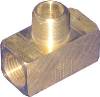 Brass Branch Tee 1/8 Female to Female to Male Pipe Thread