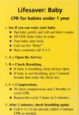 Lifesaver: Baby Wallet Cards - English (Pack of 50) (101003)