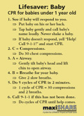 Lifesaver: Baby Wallet Cards - English (Pack of 50) (101003)