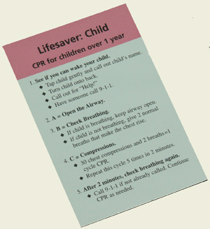 Lifesaver: Child Wallet Cards - English (Pack of 50)