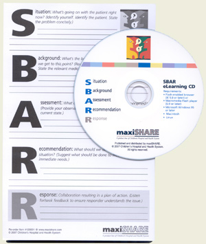 SBAR training CD for individual learner (301001)