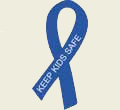 Blue Ribbon "Keep Kids Safe" Stickers (1000/roll)