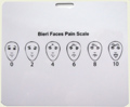 Bieri Faces Pain Scale / FLACC for ID badge