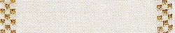 Mill Hill Stitch Band - Checkers 27ct Antique White/Gold 4.7"