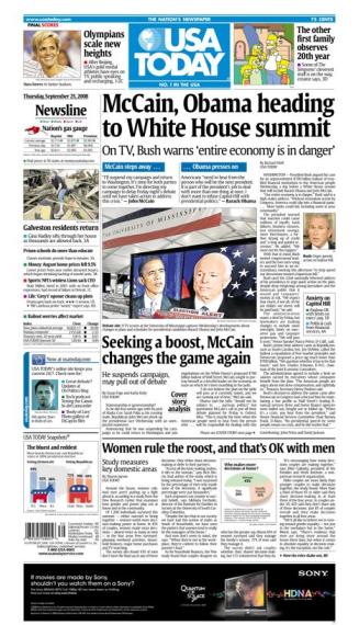 09/25/2008 Issue of USA TODAY