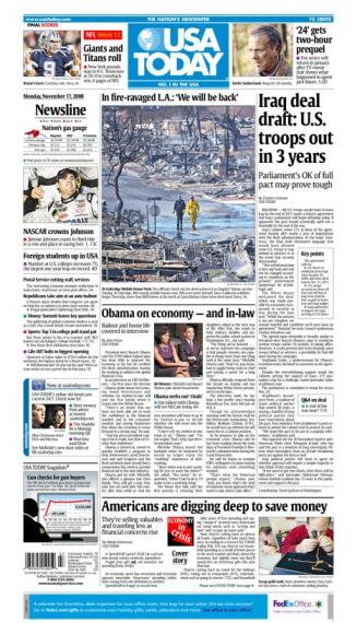 11/17/2008 Issue of USA TODAY