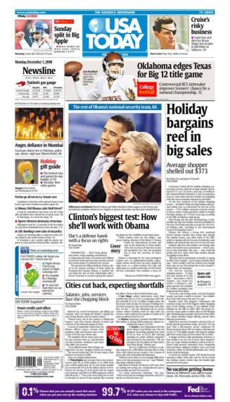 12/01/2008 Issue of USA TODAY