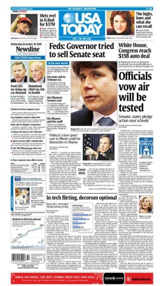 12/10/2008 Issue of USA TODAY