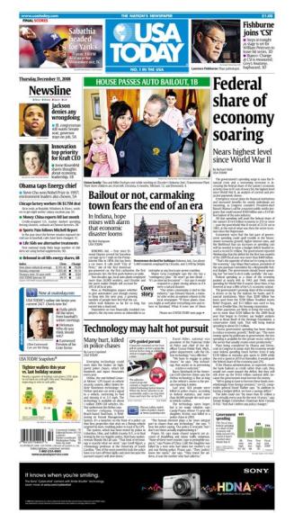 12/11/2008 Issue of USA TODAY
