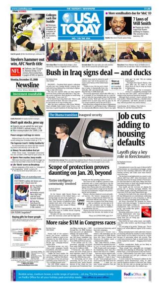 12/15/2008 Issue of USA TODAY