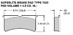 7420 - Superlite4 Bridge Bolt pad axle set - Wilwood 