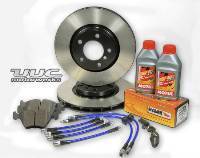 FRONT pair of OE-type PLAIN replacement brake rotors - 34 11 2 229 529/30